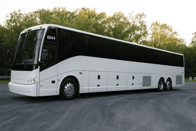 exterior of Alexandria Minibus Company coach bus