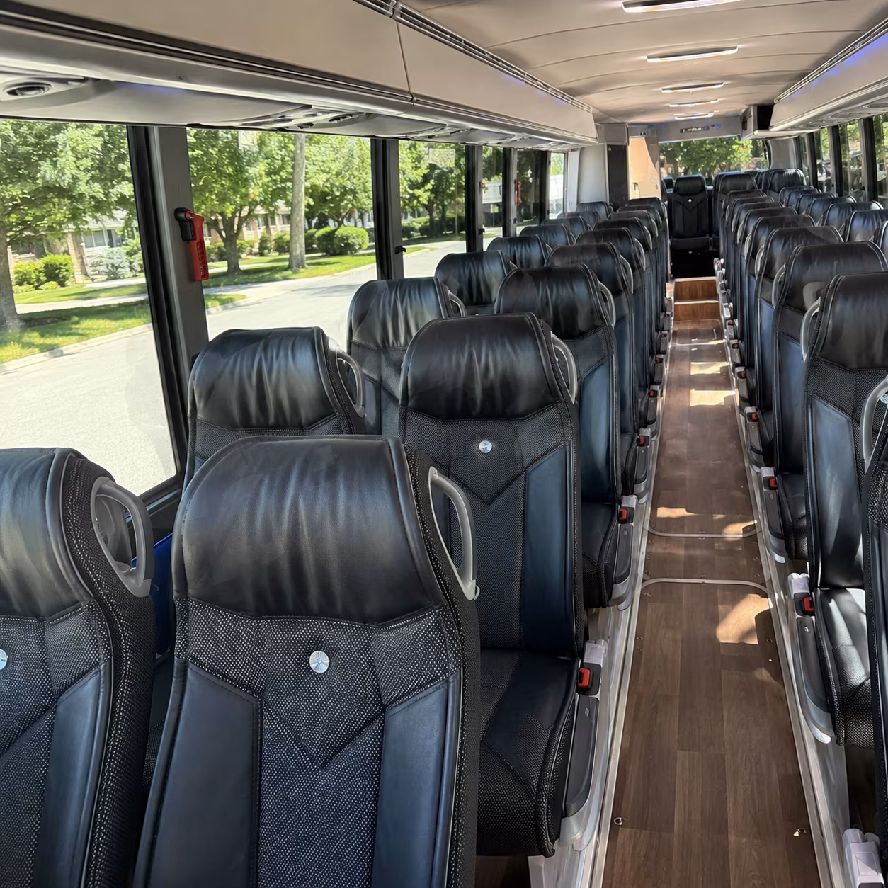 alexandria 40 passenger charter bus inside