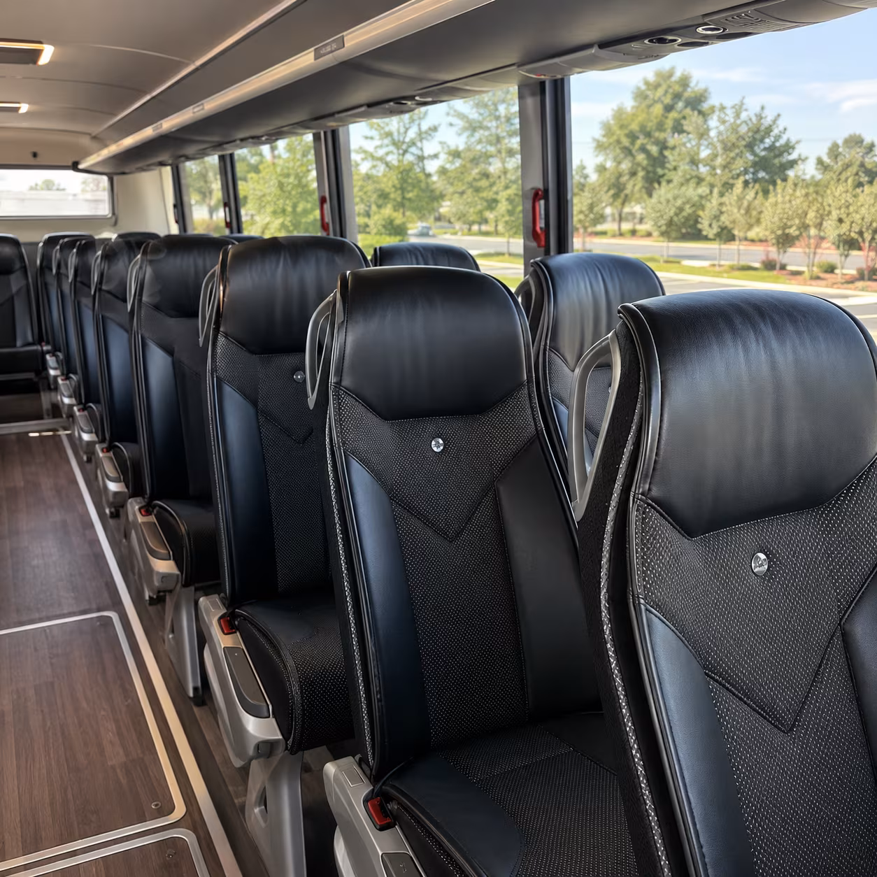 alexandria 45 passenger charter bus interior