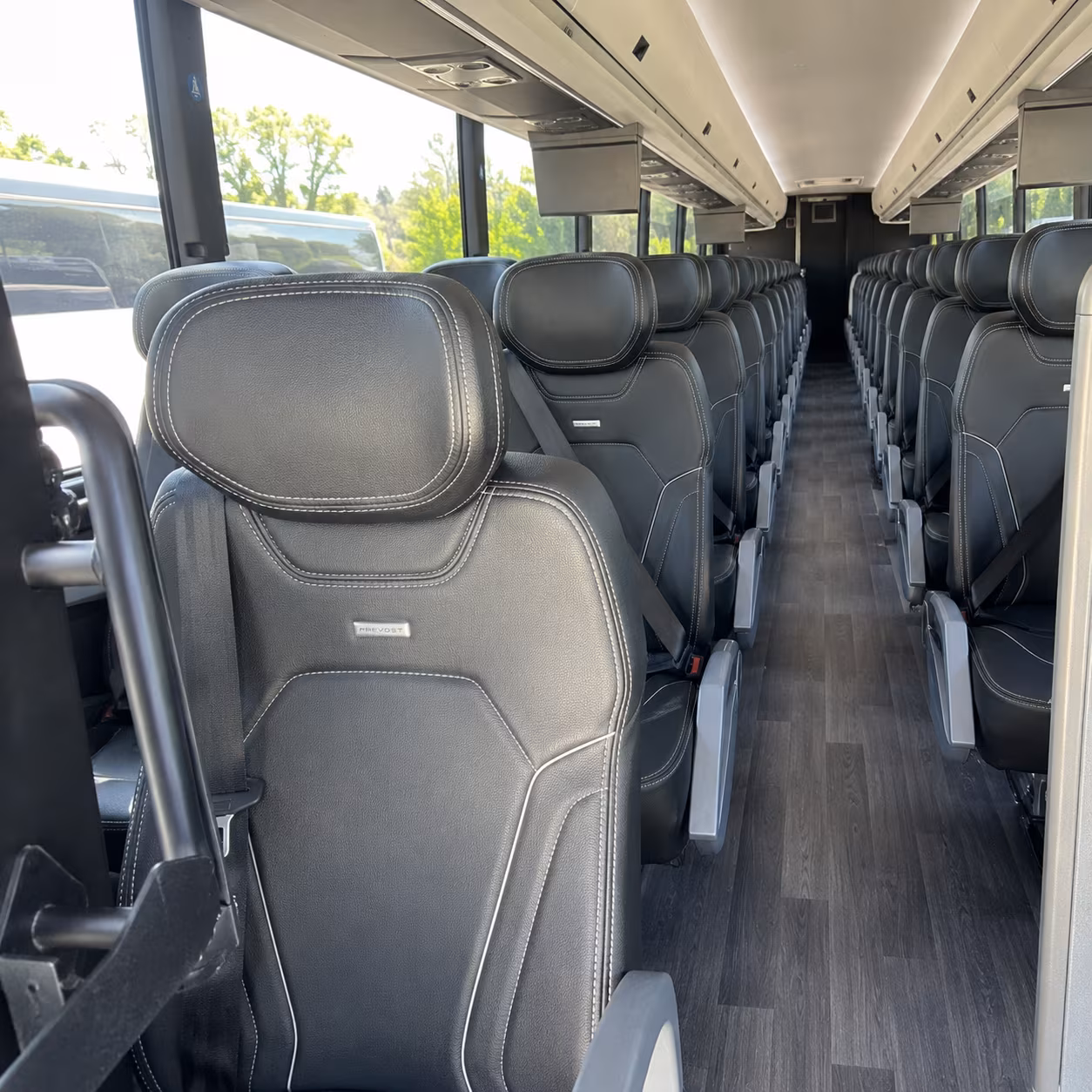 alexandria 47 passenger charter bus interior